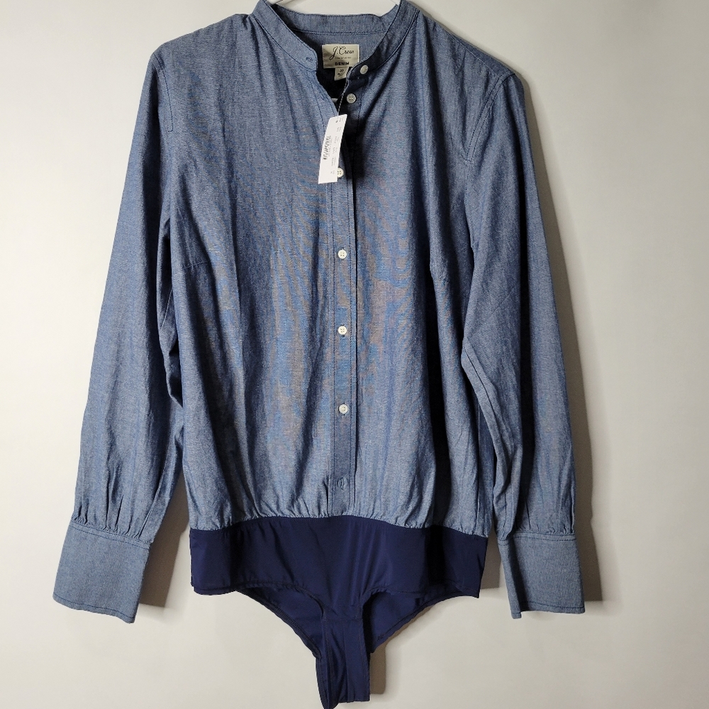 J. Crew Blue Chambray Top